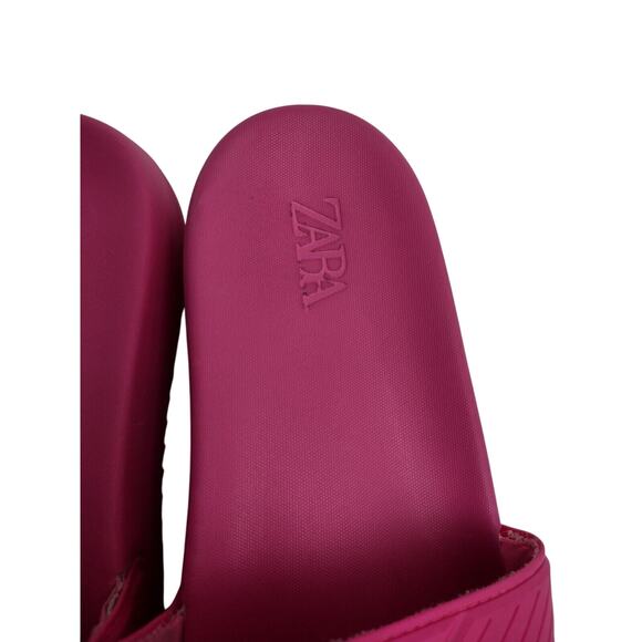 Zara Womens Flora Bella Slip-On Slide Size 43Eu And Size 11-12Us Pink Beach Flat - Picture 5 of 6